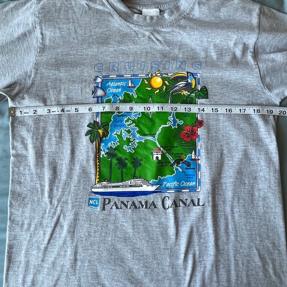 Norwegian Cruise Line NCL Panama Canal Tee Shirt Men's Medium, Good Condition. - Picture 7 of 8